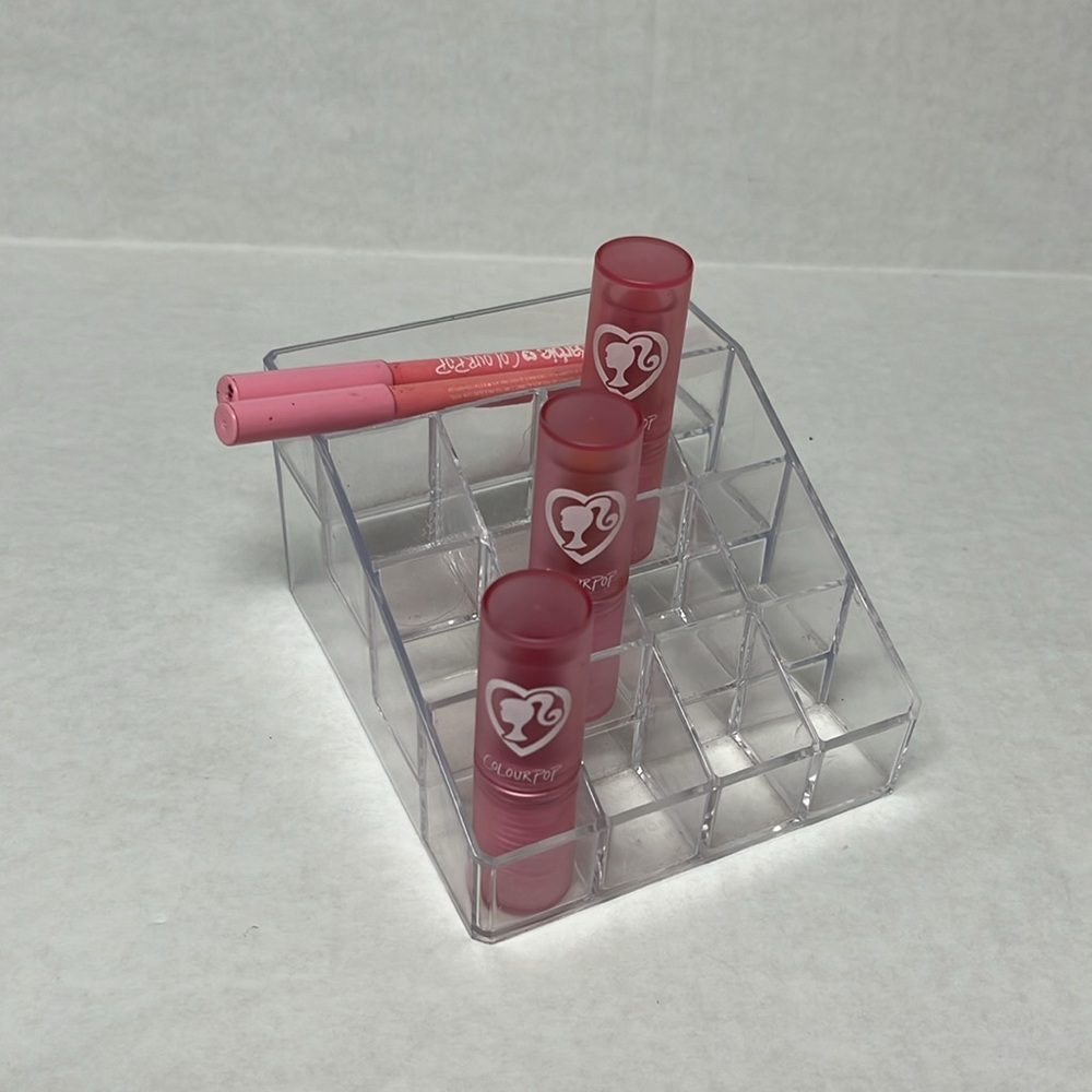 12 grid tiered Clear acrylic lipstick vanity makeup organizer - Picture 3 of 10